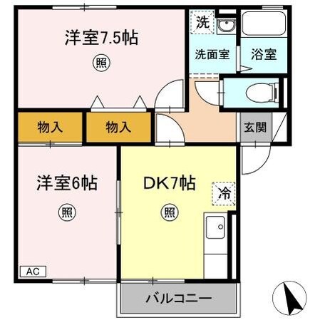 セジュール加茂の物件間取画像
